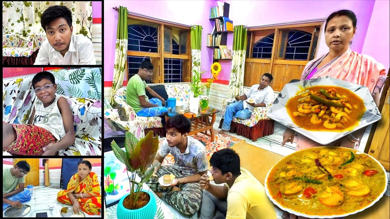 পরীক্ষা শেষ হতে চাঁদ মামার বাড়ি ঘুরতে এল ৷ রান্না হল ডিমের সরষে পোস্ত , চিংড়ি মাছ ভাতে ৷