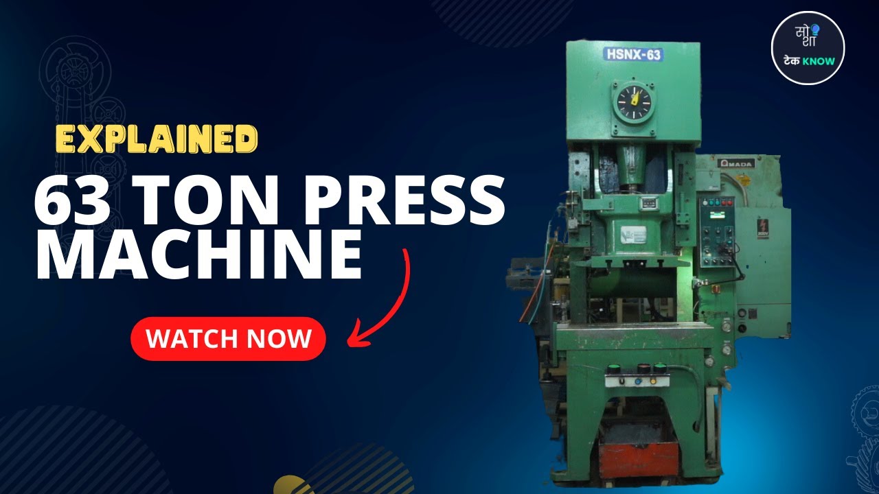 63 Ton Press Machine  Working Production