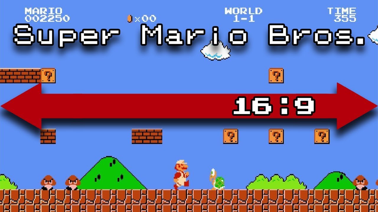 Super Mario Bros. in 16:9 Widescreen | World 1-1