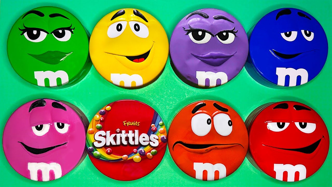 Satisfying Video | Fresh Unpacking Funny Tins with Vibrant Skittles and Delicious M&M'S Candy ASMR