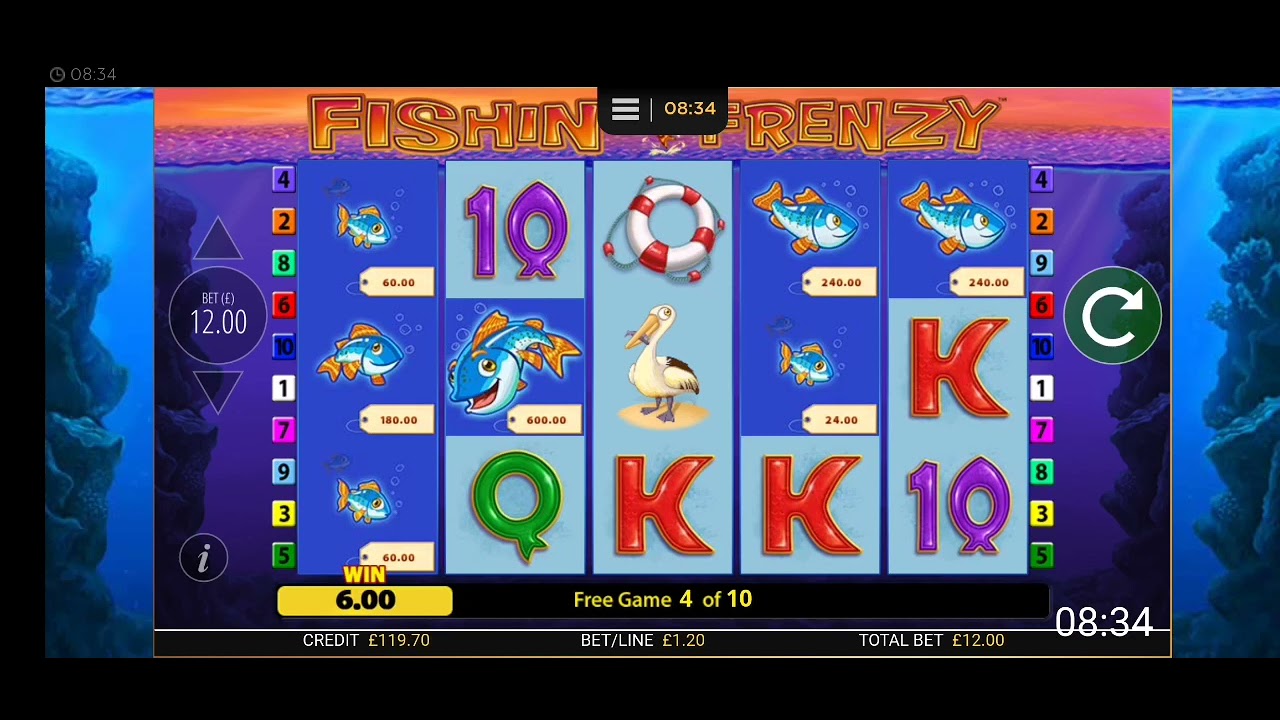 Fishing Frenzy Big Win &pound;12 spin