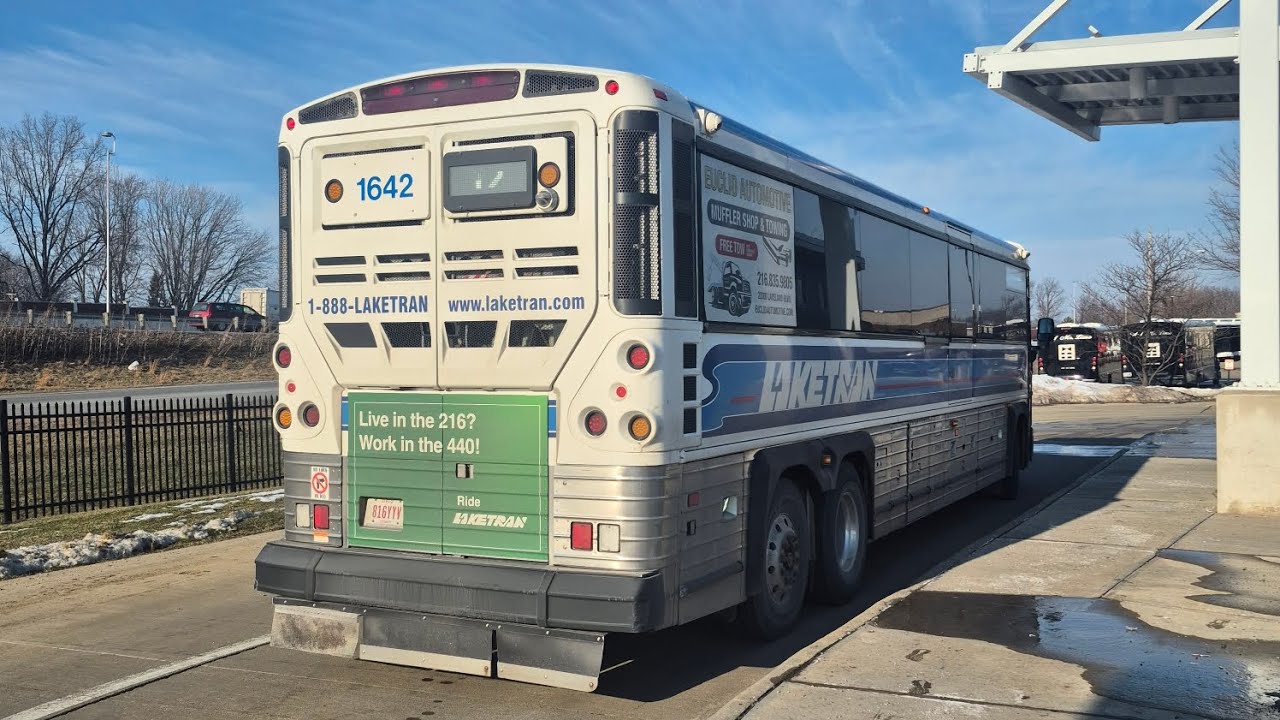 First Time! Laketran 2016 MCI D4000CL #1642 On Rt 12 (Wickliffe-Eastlake) 