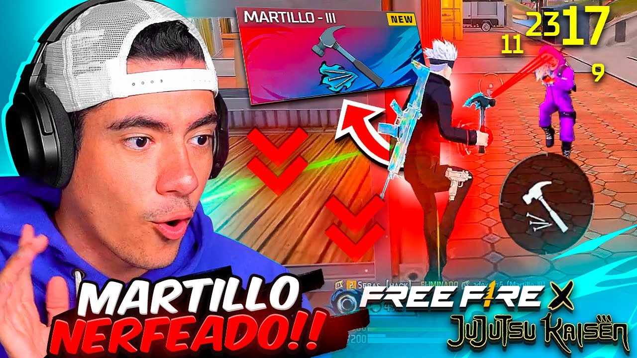 NERFEARON EL MARTILLO EN FREE FIRE PERO SIGUE ESTANDO ROTO !! - TheDonato
