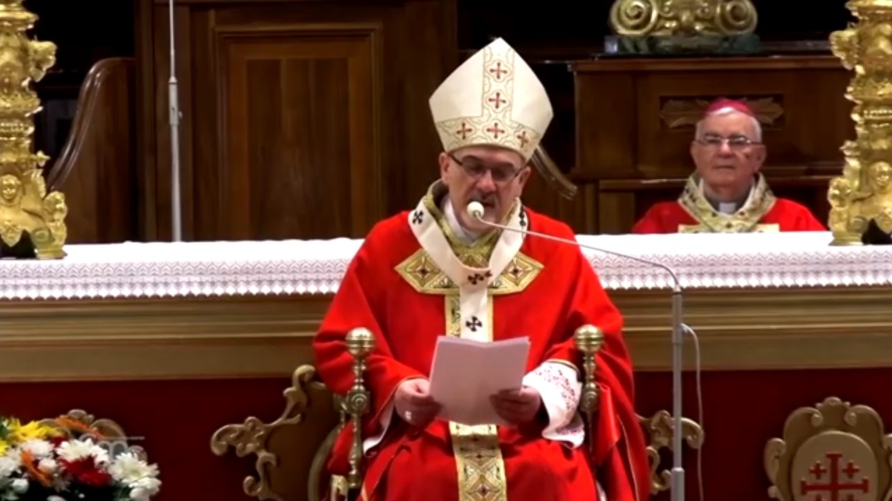 La preghiera per la pace a Valle con il Patriarca di Gerusalemme