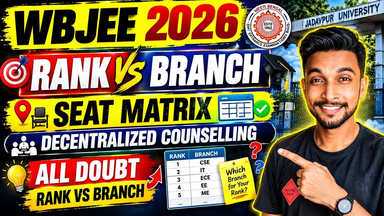 RANK VS BRANCH | DECENTRALIZED COUNSELLING 2026| SEAT MATRIX PHASE 1 | ALL DOUBT CLEAR