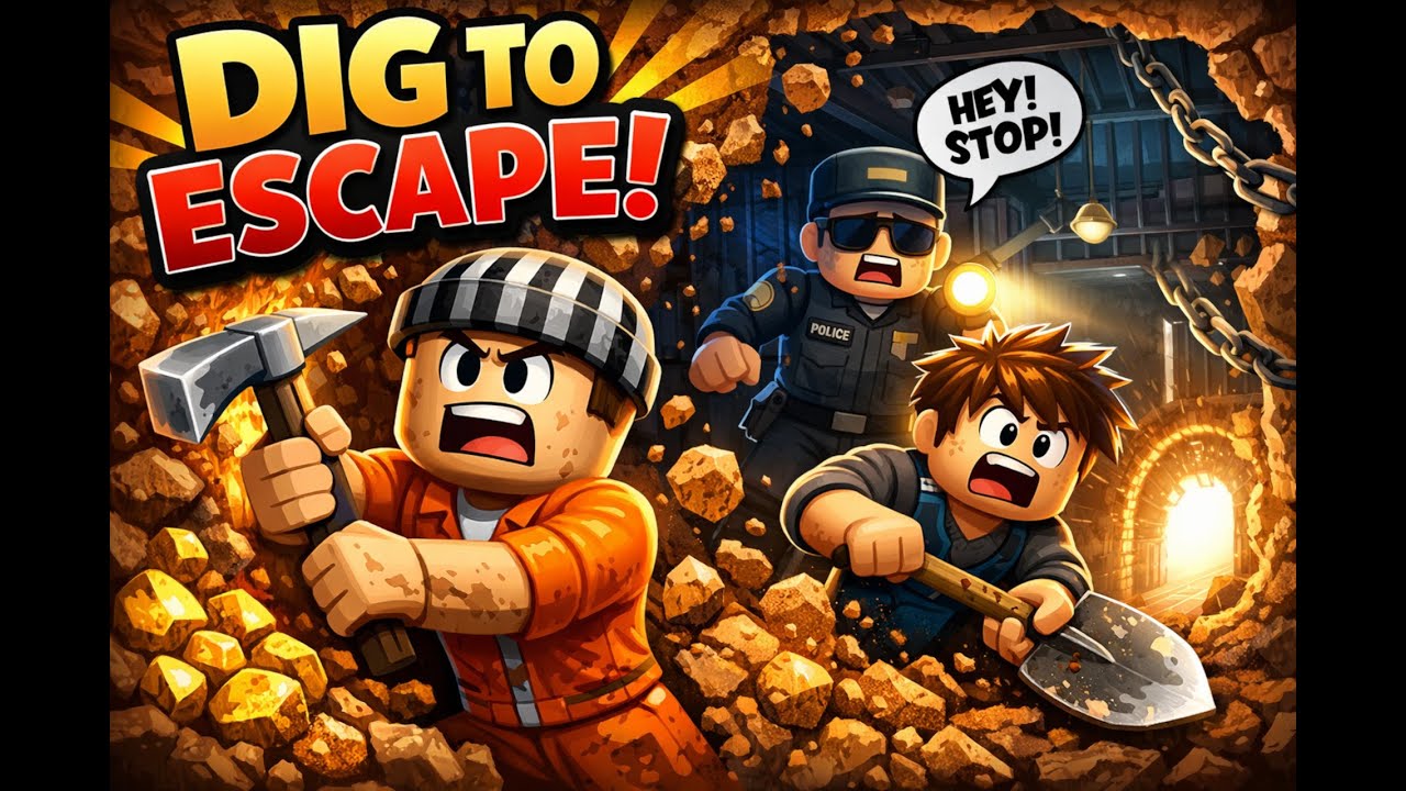 The Guard Almost Caught Me! 😨 | Dig to Escape Roblox #1