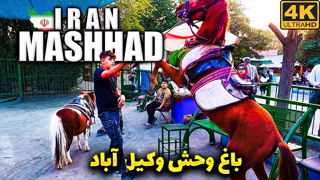 Машхад Иран | Вакиль Абад зоопарк | Mashhad Walking Tour | 4K видео