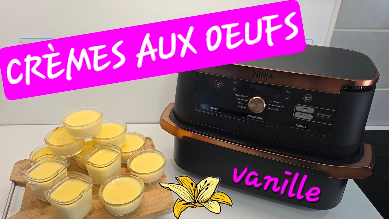 Crèmes aux œufs vanille 🍮 ultra crémeuses ! Recette Airfryer