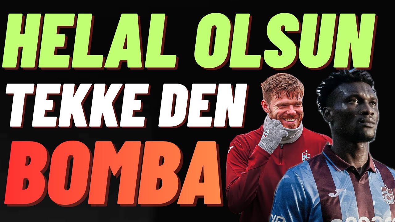 Helal olsun ! Tekke den bomba geld ! Bravo bu bir ilk olabilir #trabzonspor 