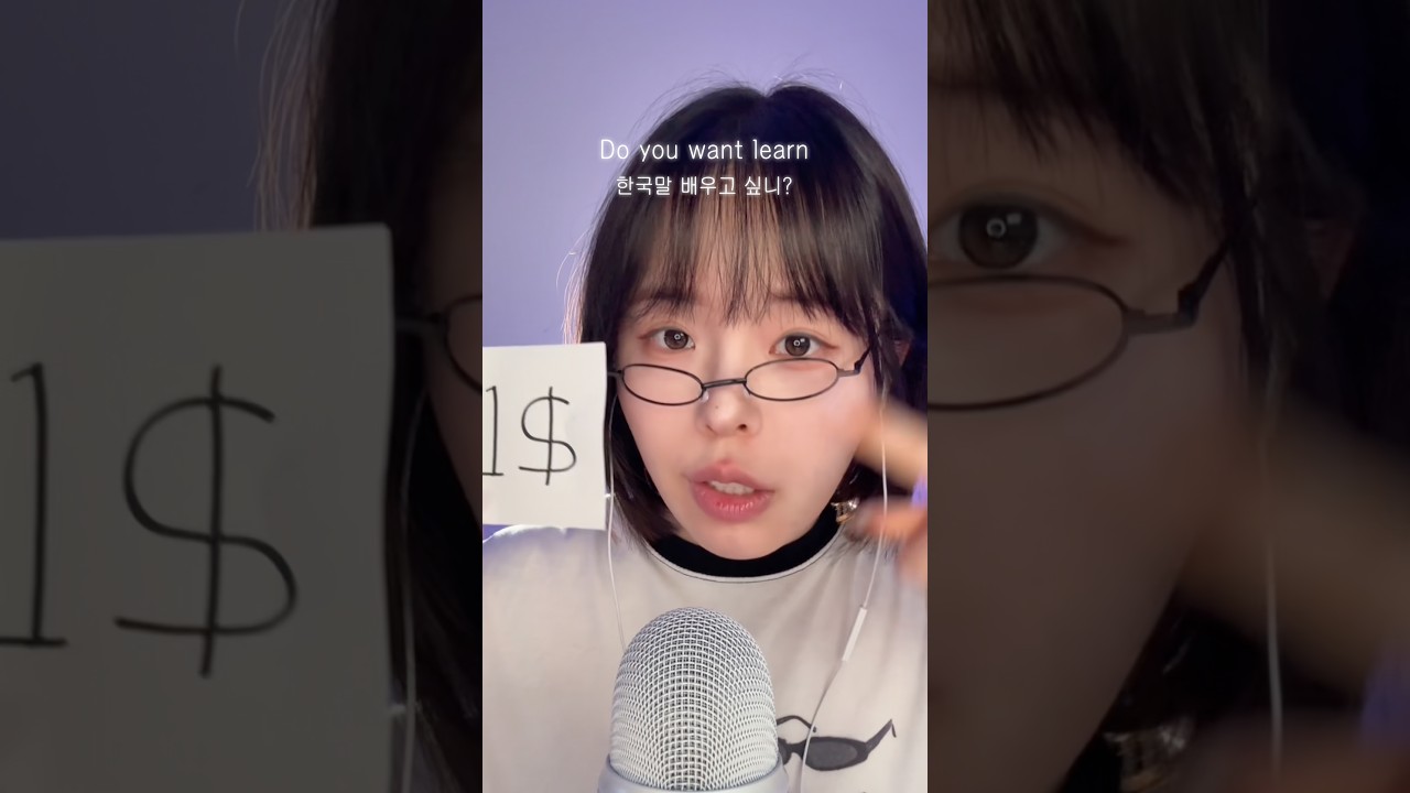 한국 놀러오는 외국인들이 꼭 봐야하는 1$ 한국어 강의 asmr