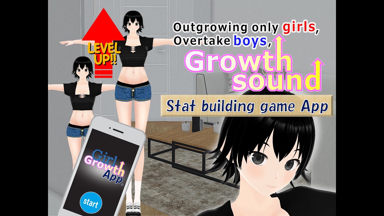 Outgrowing only girls, Overtake boys, Growth sound  Stat building game App Arc(preview)