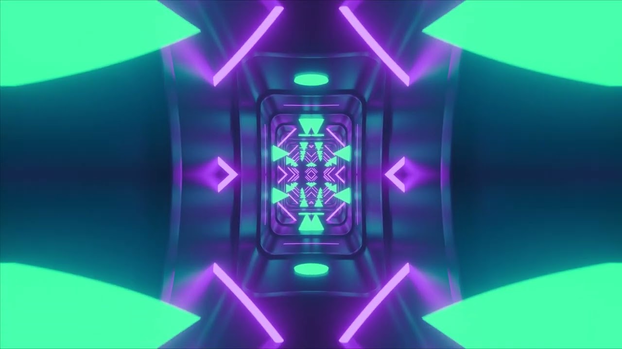 [4K] Neon Tunnel - Clean Visuals