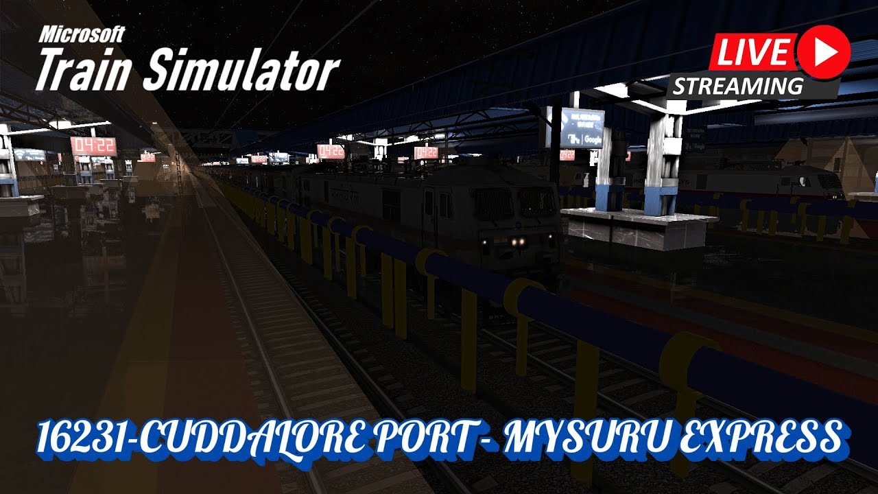 🔴 LIVE | 16231 Cuddalore Port – Mysuru Express | MSTS | RED DRAGON GAMER #msts