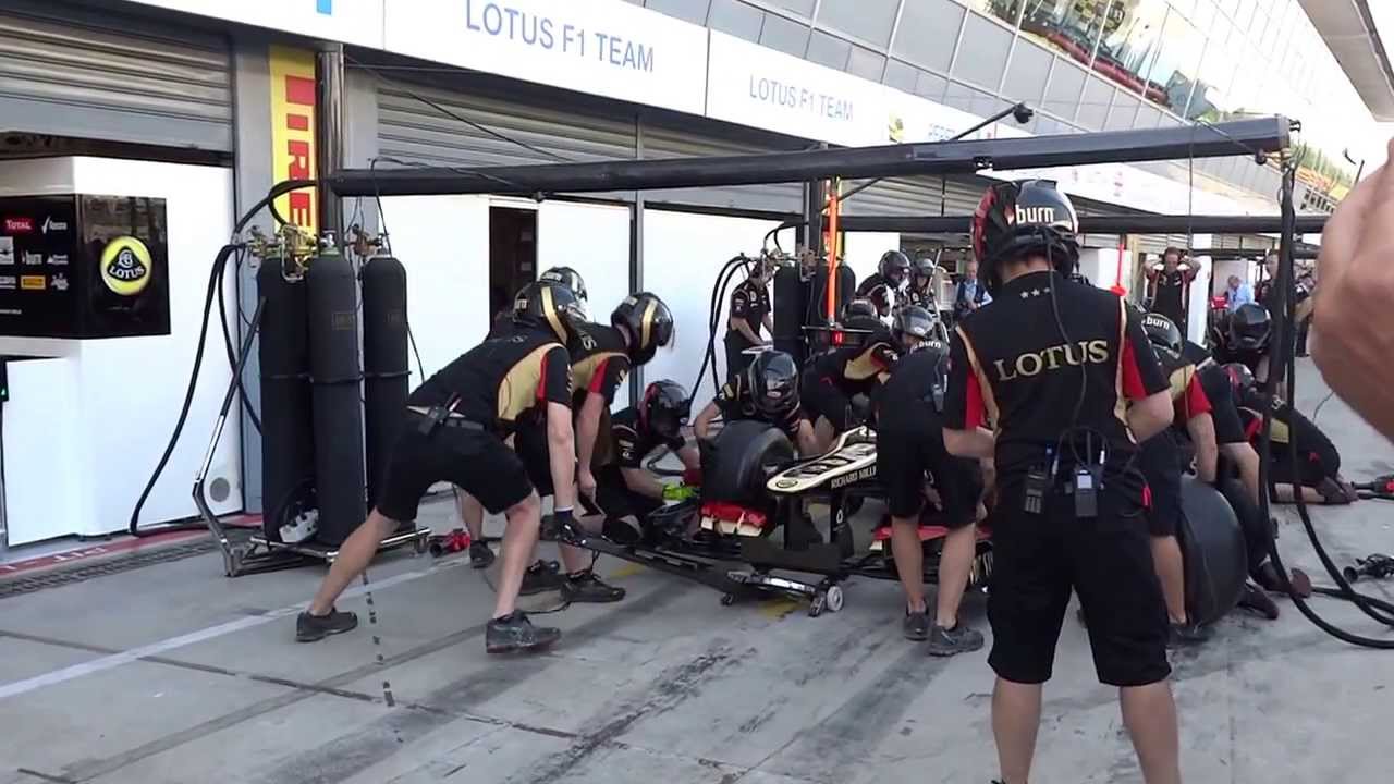 Lotus F1 Team Pit-Stop Practice - 2013 Italian GP