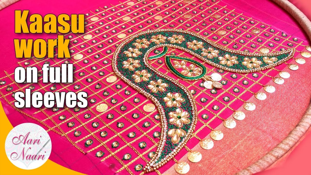 Kasu Work Design Blouse | Full sleeves Bridal blouse | Vanki design sleeves work
