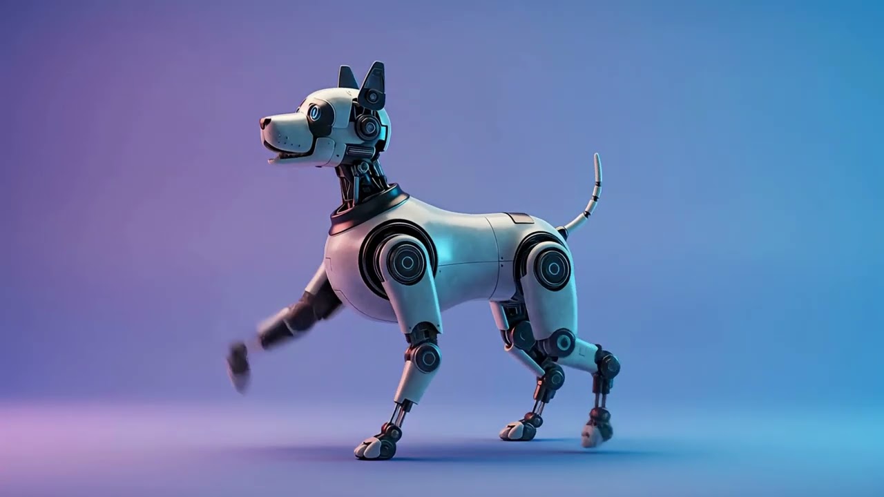 VideoVault Stock Video: Robot dog that walks forward