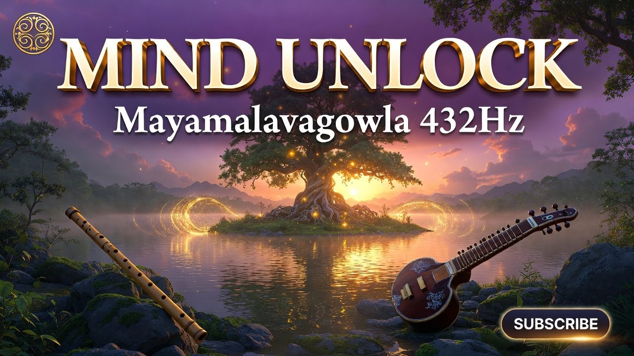 MIND UNLOCK: Mayamalavagowla Meditation Music | 432Hz Brain Power Frequency (No Vocals)