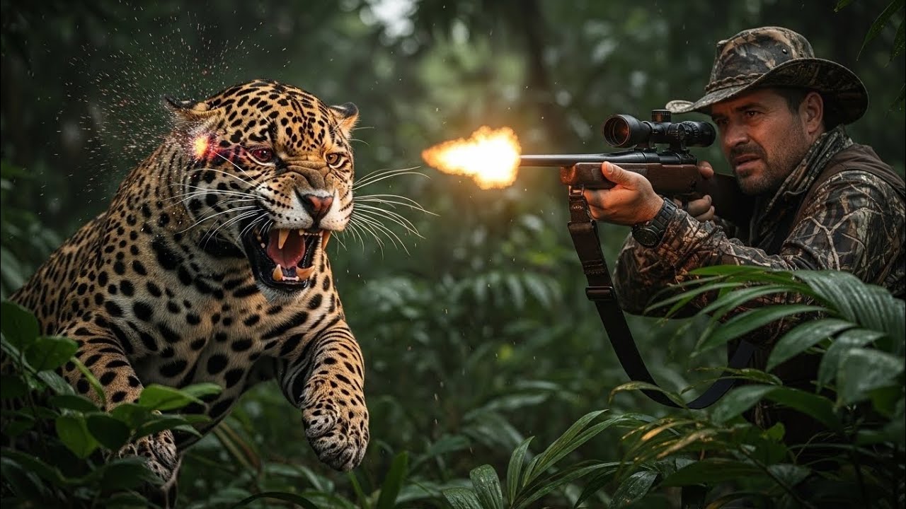 Garimpeiro encontrá onça de frente na selva amazônica e o negócio ficou feio