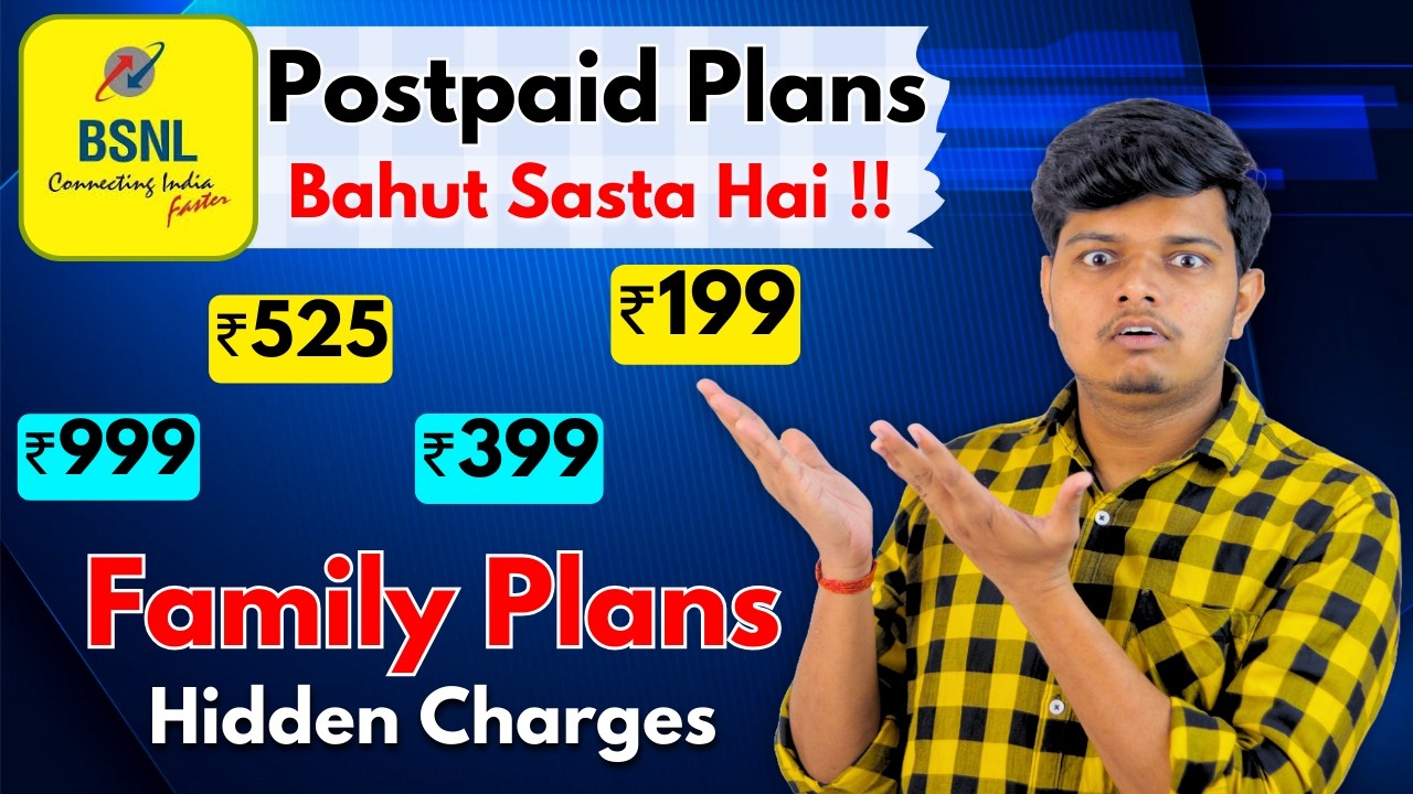Bsnl Postpaid Plans 2025 - Hidden Charges, Family Plans, Data Rollover Limit [ Detailed Explained ]