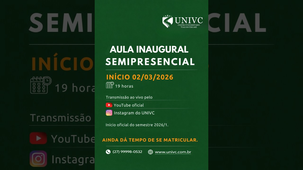 UNIVC - AULA INAUGURAL SEMIPRESENCIAL