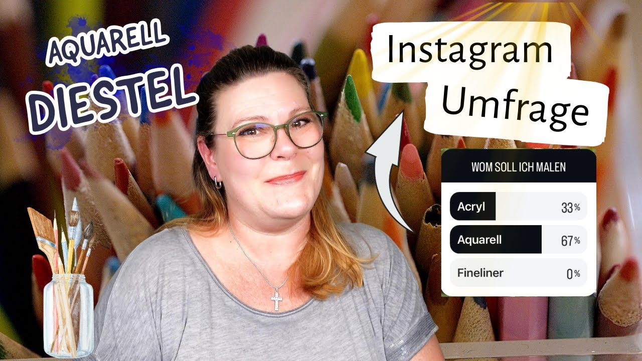 Aquarell malen - Diestel - Meine Instagram Umfrage