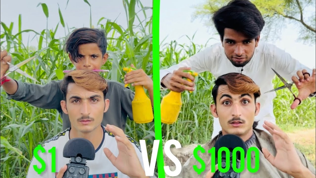 $1 Haircut VS $1000 Haircut [ASMR]