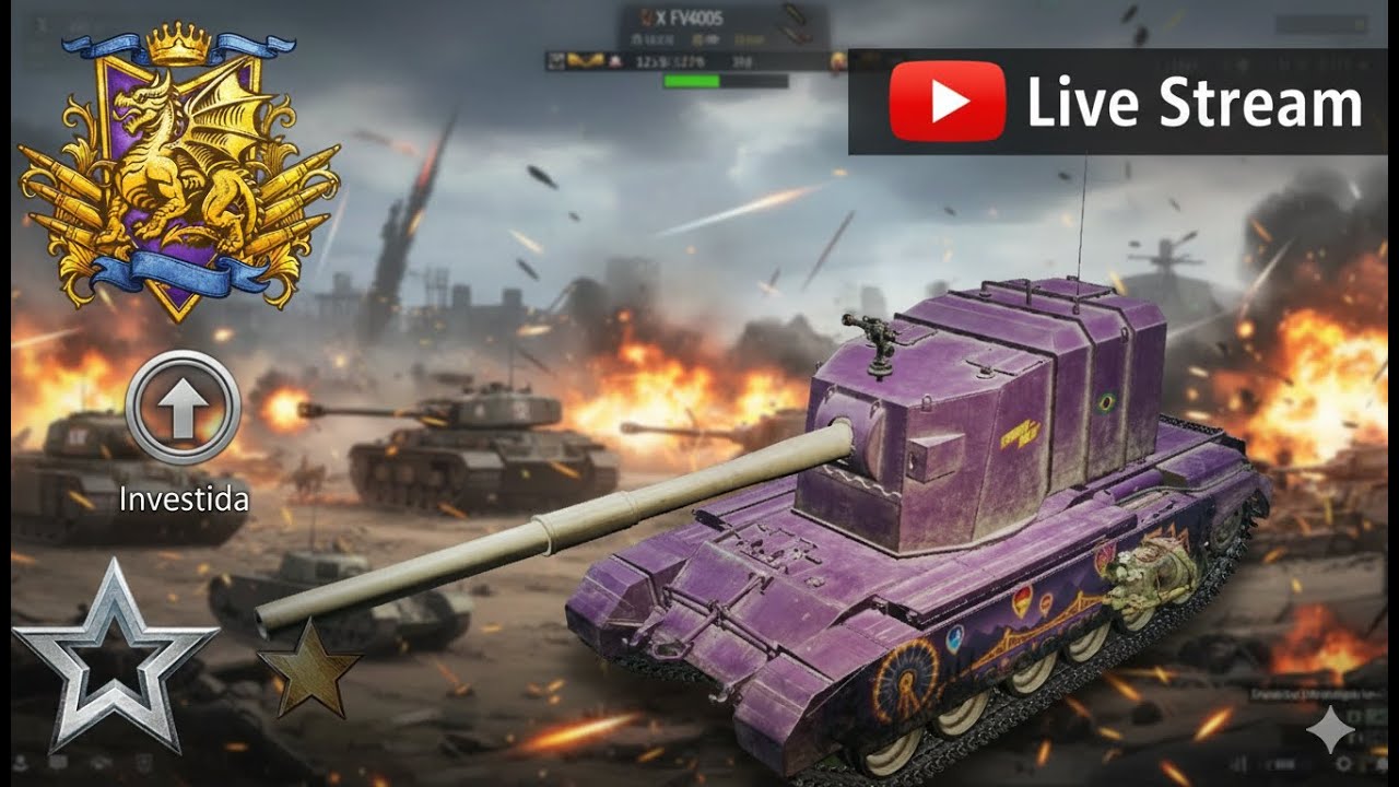 WORL of TANKS | 🔥LIVE Stream-on🔥 |Update na Tripulação da FV-4005 no Modo investida...