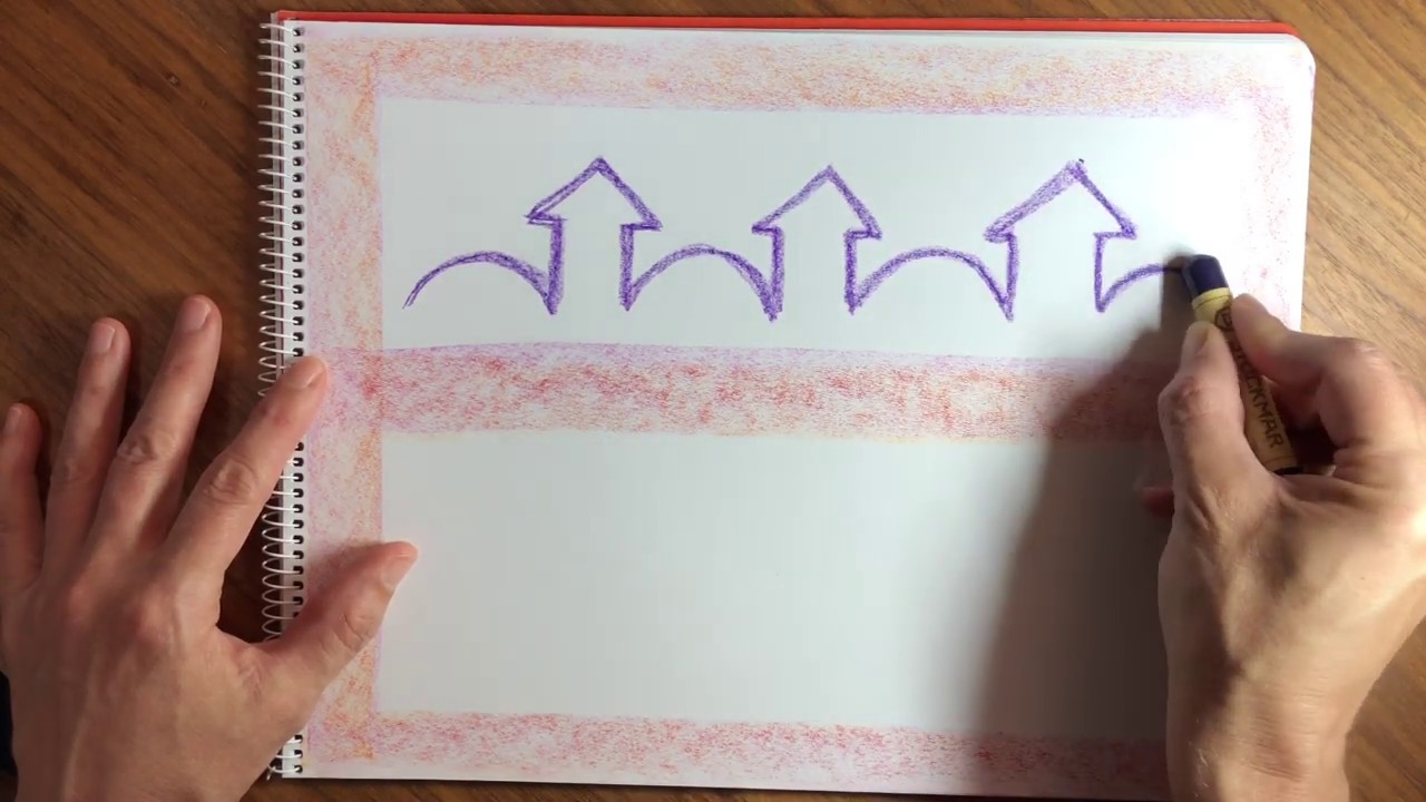 First Grade Form Drawing #4 houses and hills