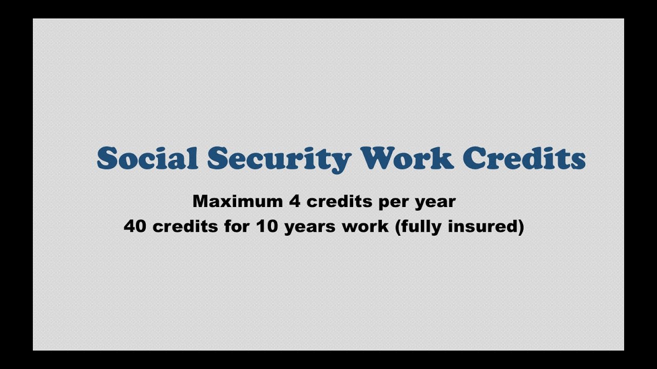 Social Security Work Credits