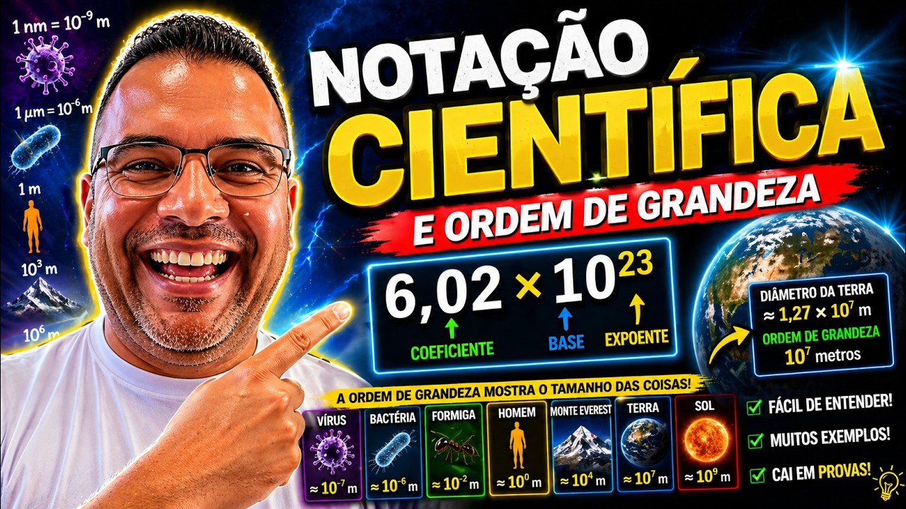 PROF TELMO - NOTAÇÃO CIENTIFICA E ORDEM DE GRANDEZA 1° ANO ENSINO MÉDIO