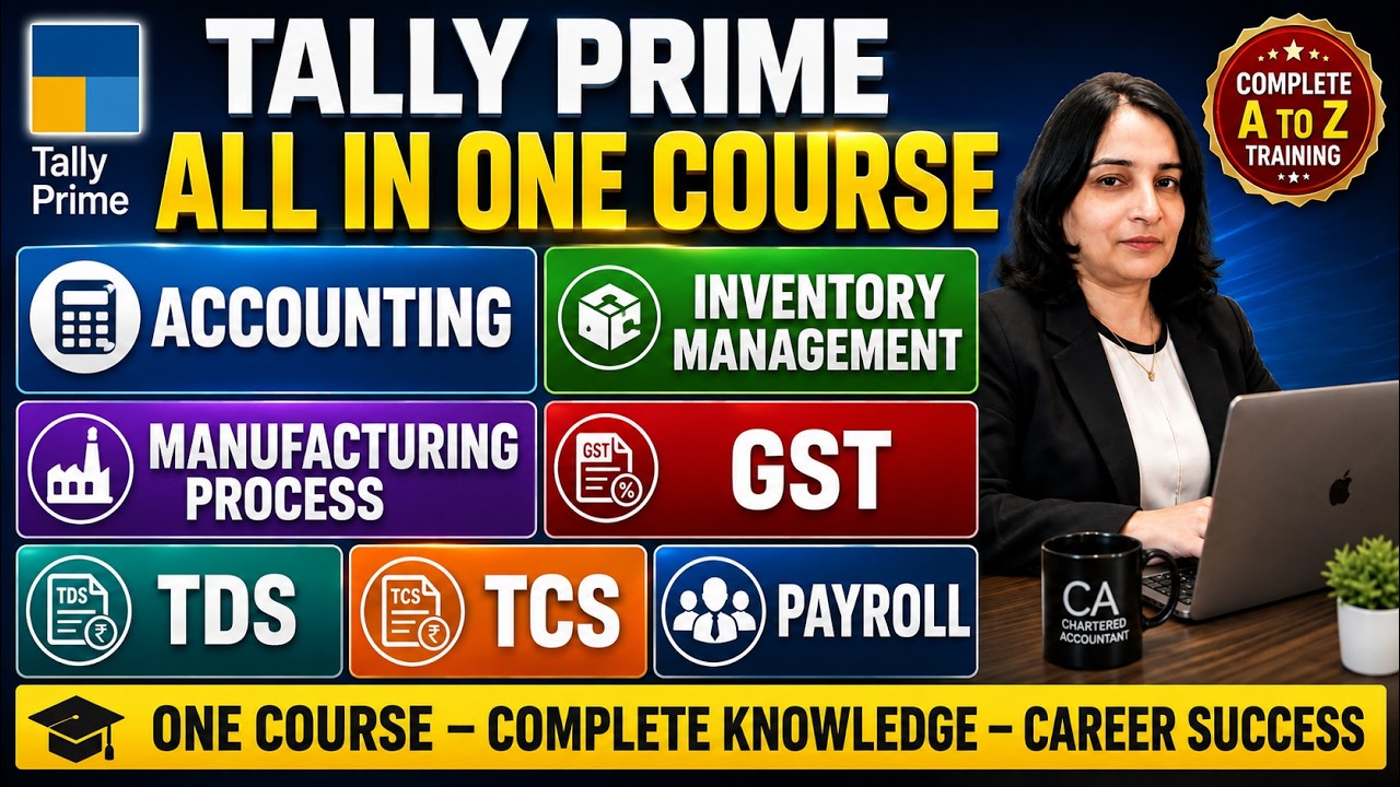 Tally Prime 7.1 Complete Course 2026 | Accounting + GST + TDS + TCS + Payroll + Inventory|