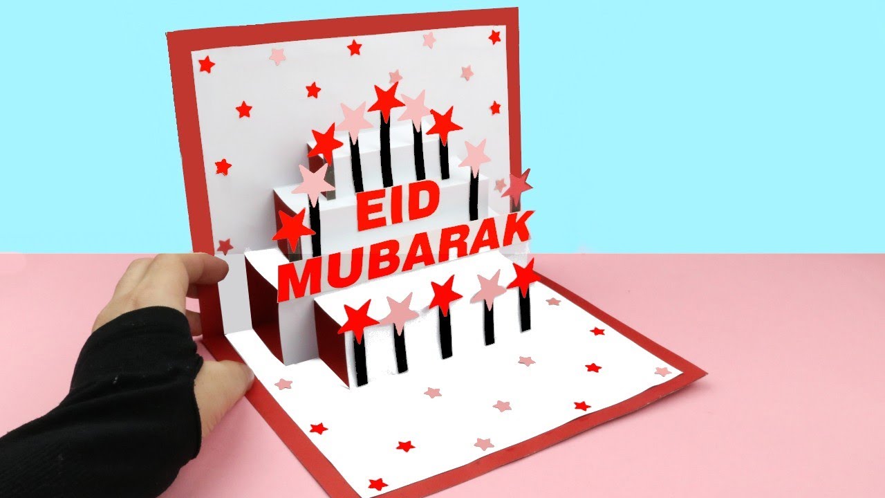 POP UP Eid Mubarak Card 💝 // Handmade easy card Tutorial//Beautiful Eid Card Making card