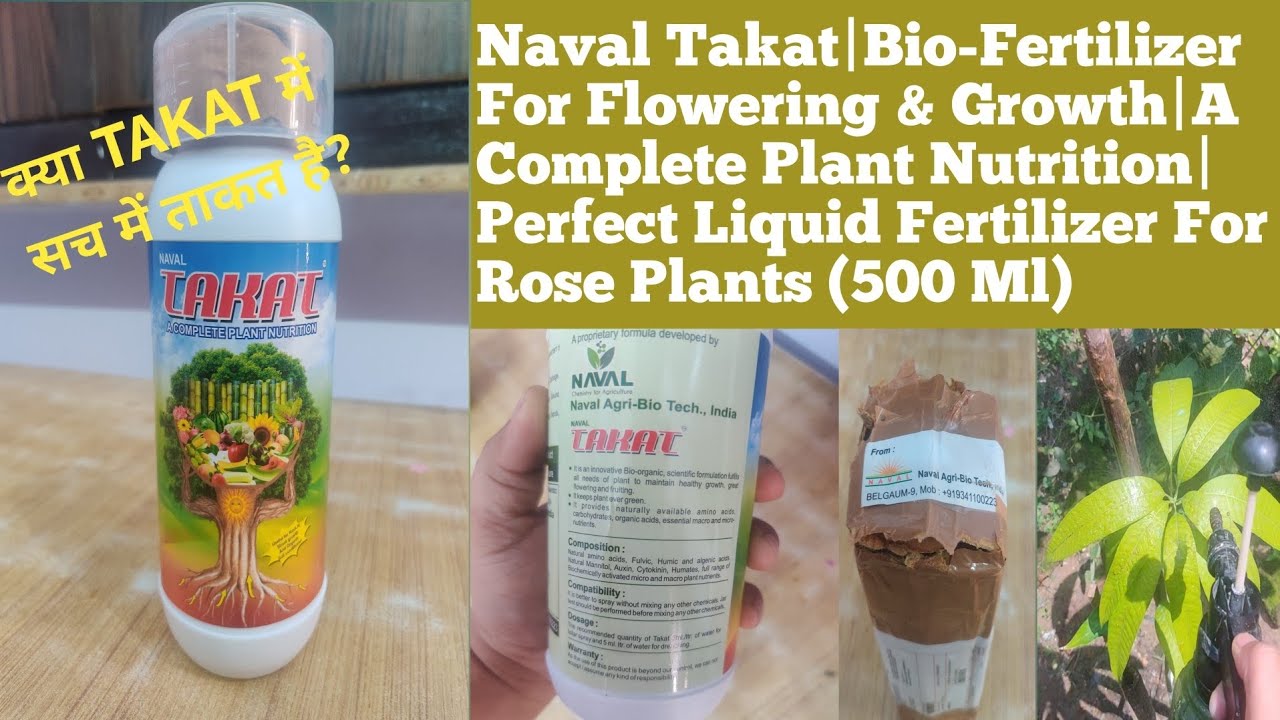 Naval Takat|Bio-Fertilizer For Flowering & Growth|Perfect Liquid Fertilizer For Rose Plants (500 Ml)