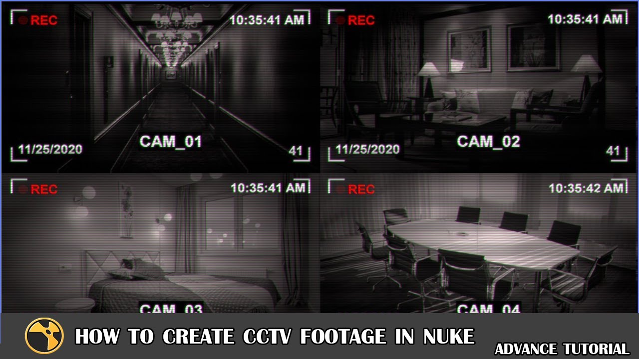 Nuke Tutorial- How To  Prepare PIP shot In Nuke & CCTV Camera Effect in Nuke -Advance compositing  🖖