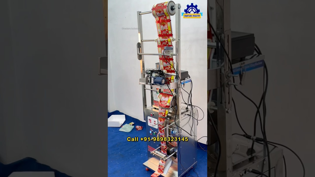 Pouch Packing Machine With Ribbon Batch Coding Printer | Ladi Pouch Macking Machine 📞 +91989832314