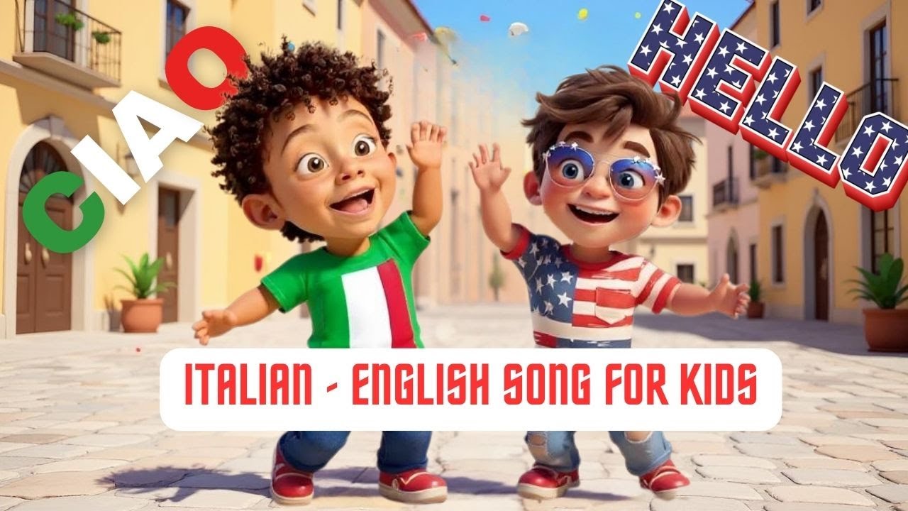 Hello, Ciao! 🎶 Learn Italian & English! | Kids Song | Jolly Wiggles