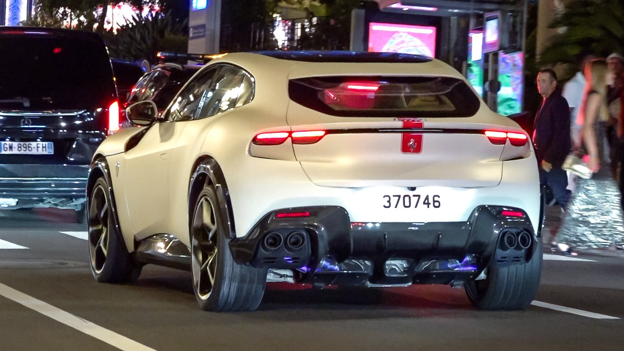 Ferrari Purosangue with Straight Pipes - LOUD Accelerations & Downshifts !