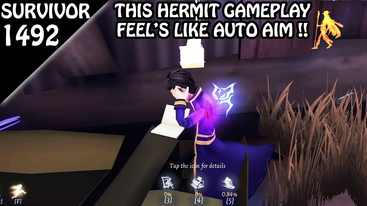 1 Tap Hermit is insane - Survivor Rank #1492 (Identity v)