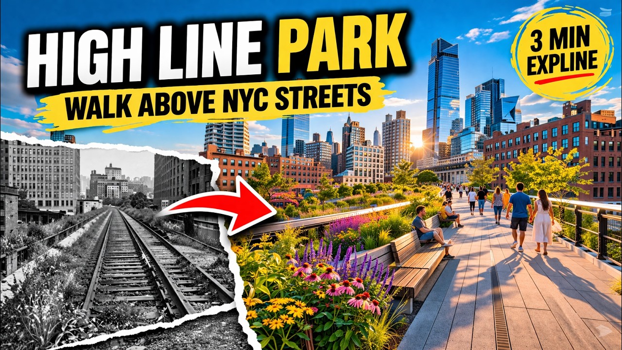High Line NYC: From Abandoned Railway to Stunning Urban Park  #NYC #newyorkcity