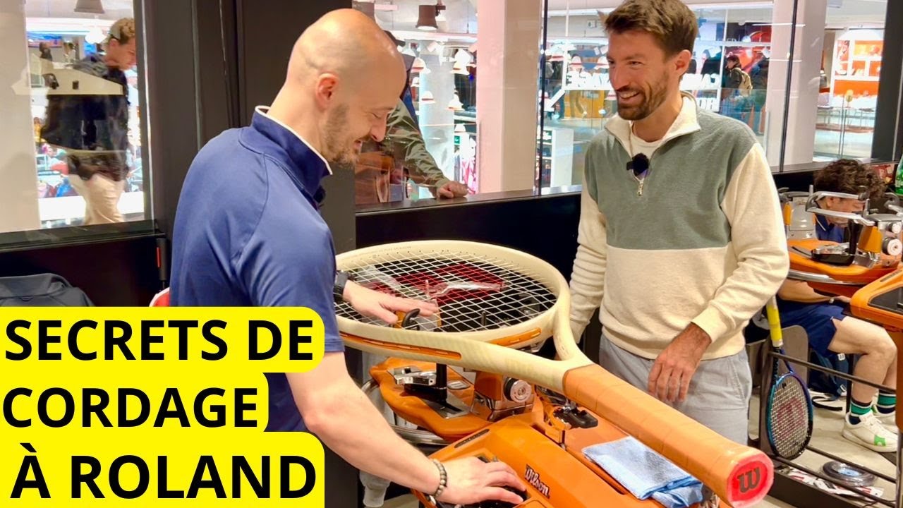 Il tend à 9,8kg à Roland-Garros/Elle tend à 40,9 (Stand Cordage Wilson)
