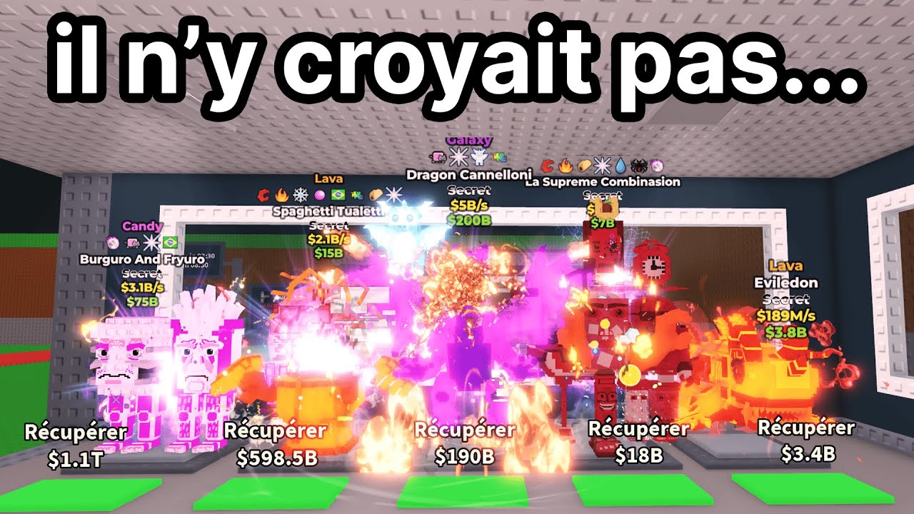 ZETFAR DÉCOUVRE mes BRAINROTS les PLUS RARES ! 🤯 (il est choqué)