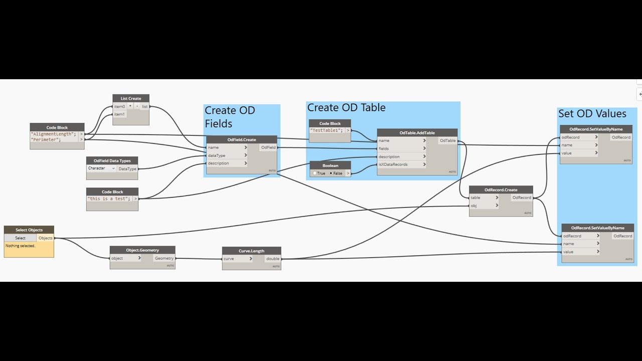 Dynamo for Civil 3D creating Object Data Tables