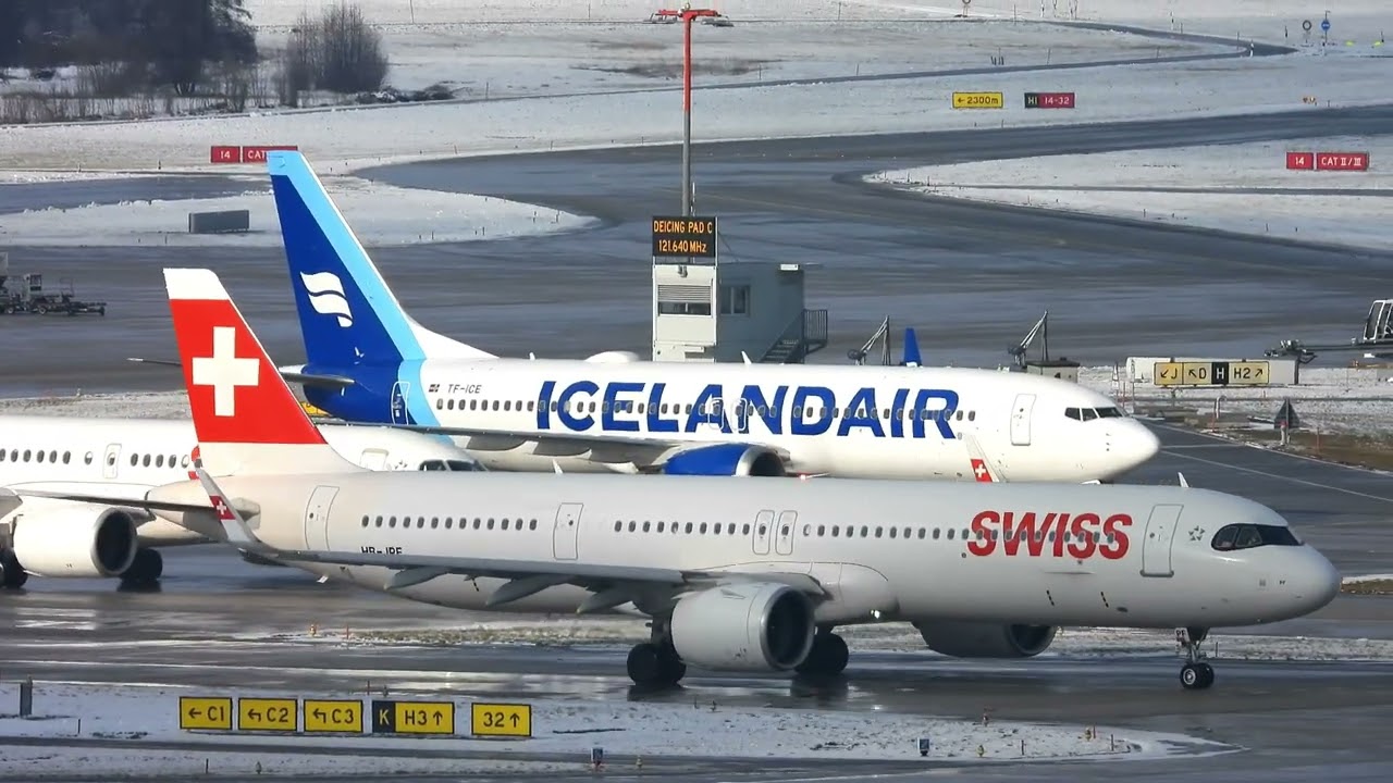 5 Minutes Winterplanespotting at Zurich Airport