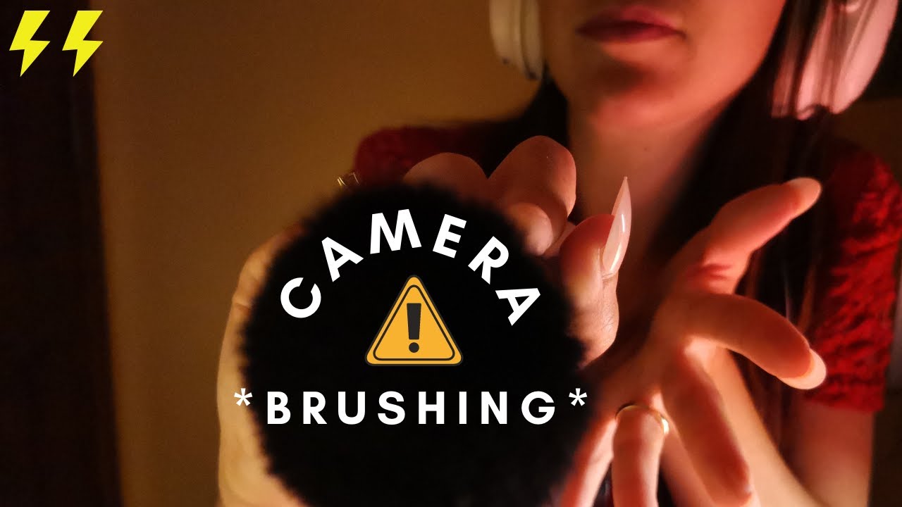 ASMR - EXTREMELY FAST and AGGRESSIVE FACE BRUSHING | up close camera brushing | TINGLY whispering ✨