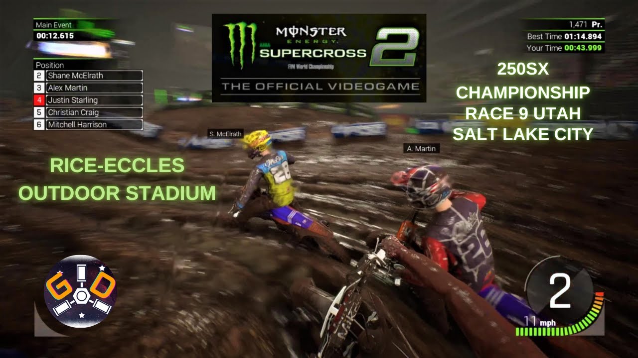 MONSTER ENERGY SUPERCROSS 2 - 250SX CHAMPIONSHIP ROUND 9 SALT LAKE CITY PC KEYBOARD GAME PLAY