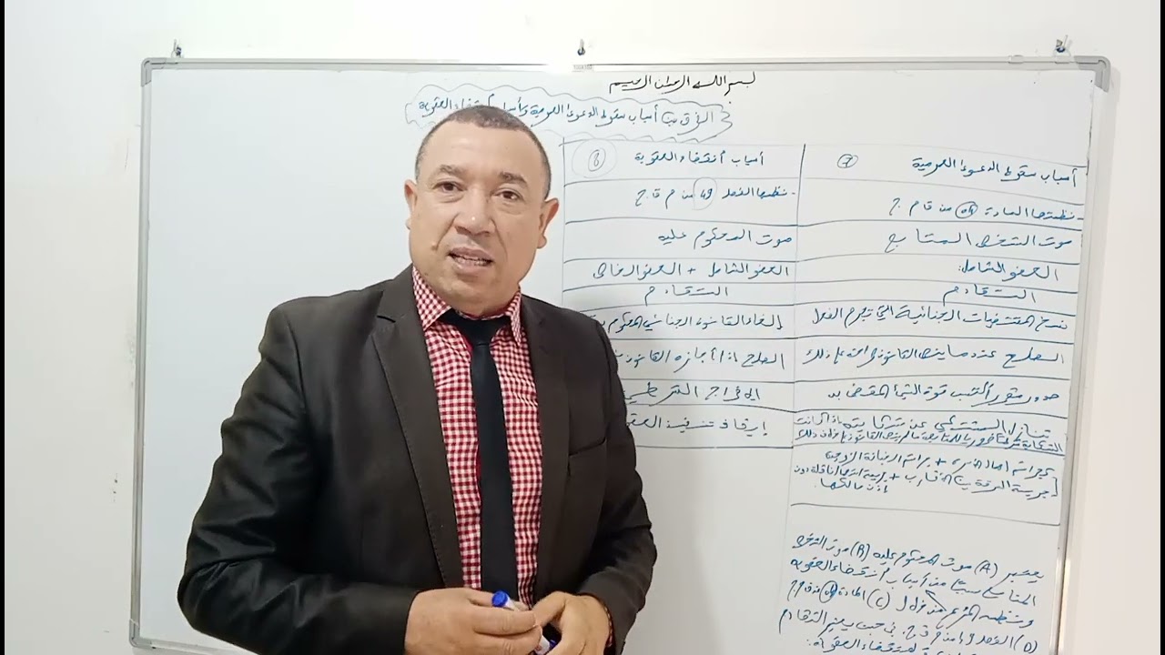 حصة اليوم: الفرق بين أسباب سقوط الدعوى العمومية وأسباب انقضاء العقوبة.