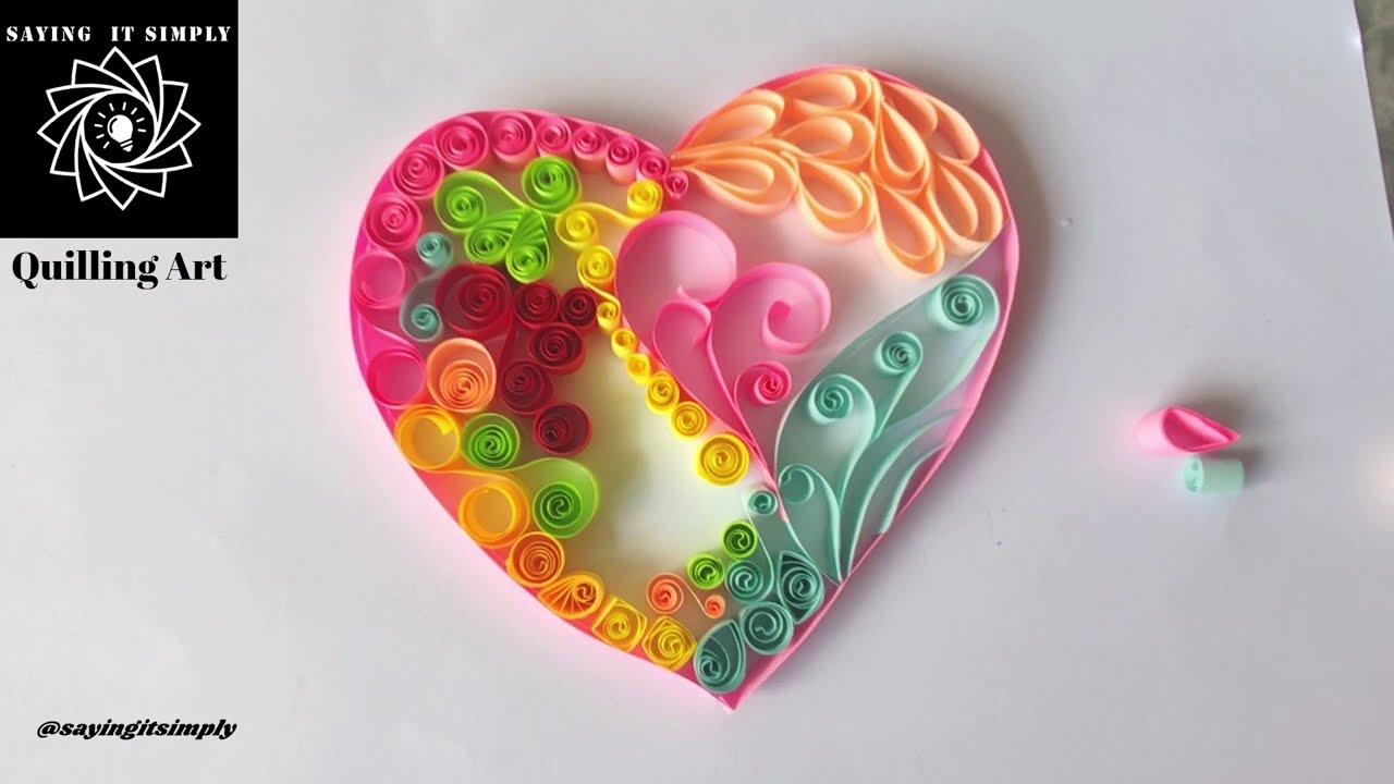Paper Quilling Heart Design: Easy DIY Tutorial || perfect valentine  gift for your love