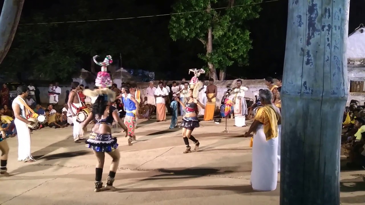 Excellent Karakattam Tamil folk dance at village festival Part 1