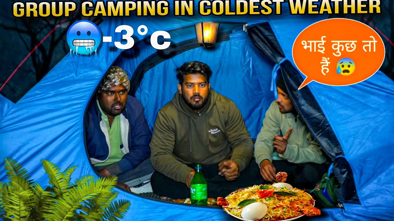Group Jungle Camping In Coldest Weather | Group Camping In India #vlog