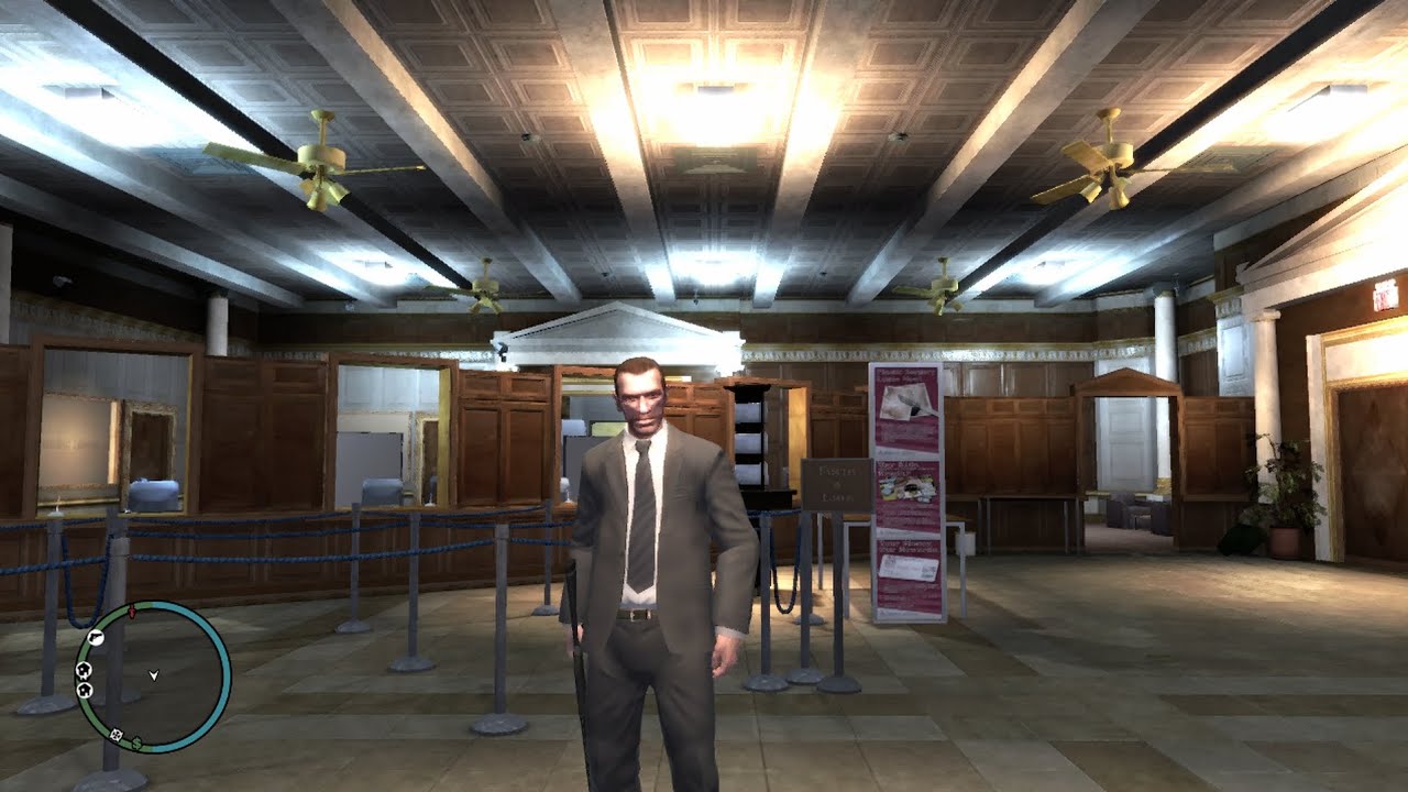 GTA IV - Inside of the Bank of Liberty